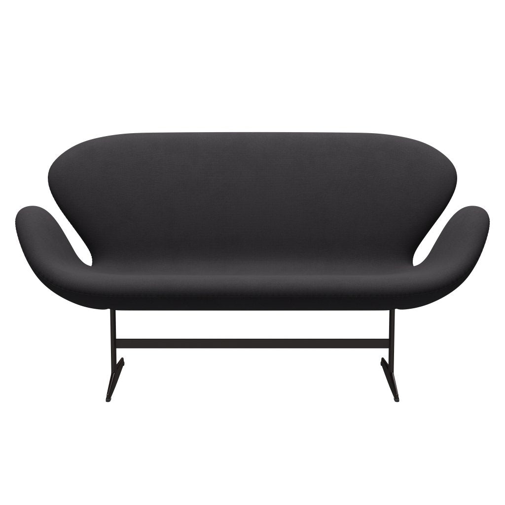 [product_category]-Fritz Hansen Swan Sofa 2 Seater, Brown Bronze/Fiord Black-Fritz Hansen-3321-FIO981-BBBASE-FRI-1