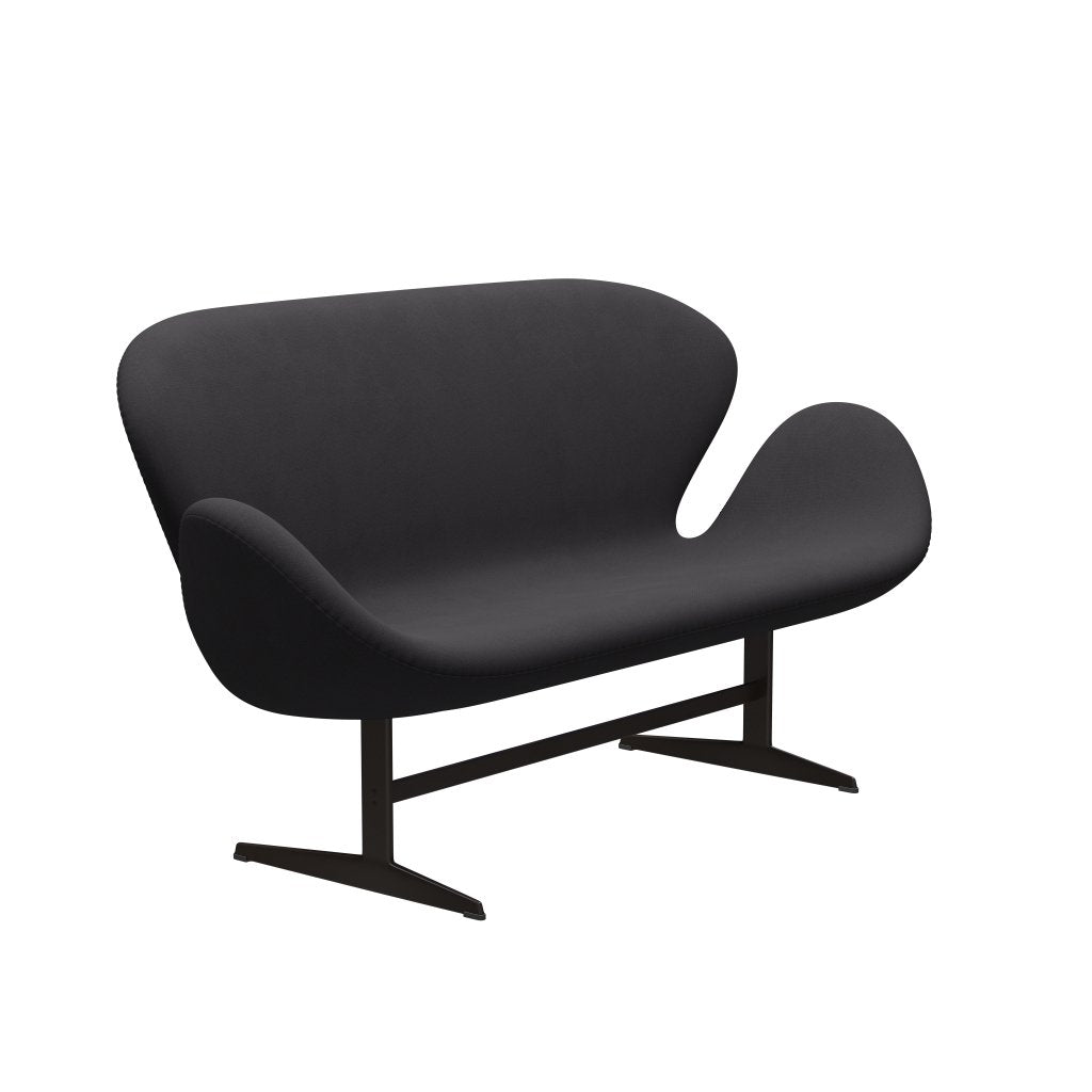 [product_category]-Fritz Hansen Swan Sofa 2 Seater, Brown Bronze/Fiord Black-Fritz Hansen-3321-FIO981-BBBASE-FRI-2