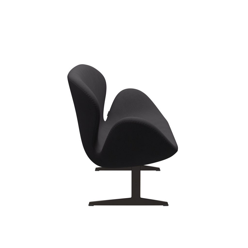 [product_category]-Fritz Hansen Swan Sofa 2 Seater, Brown Bronze/Fiord Black-Fritz Hansen-3321-FIO981-BBBASE-FRI-3