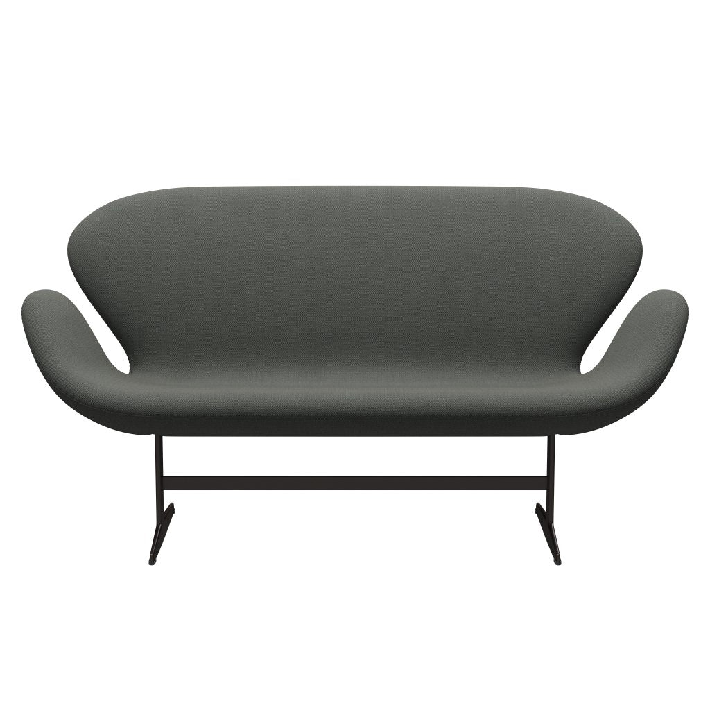 [product_category]-Fritz Hansen Swan Sofa 2 Seater, Brown Bronze/Fiord Brown/Grey-Fritz Hansen-3321-FIO971-BBBASE-FRI-1