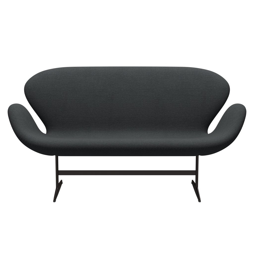 [product_category]-Fritz Hansen Swan Sofa 2 Seater, Brown Bronze/Fiord Dark Grey Multicoloured-Fritz Hansen-3321-FIO191-BBBASE-FRI-1