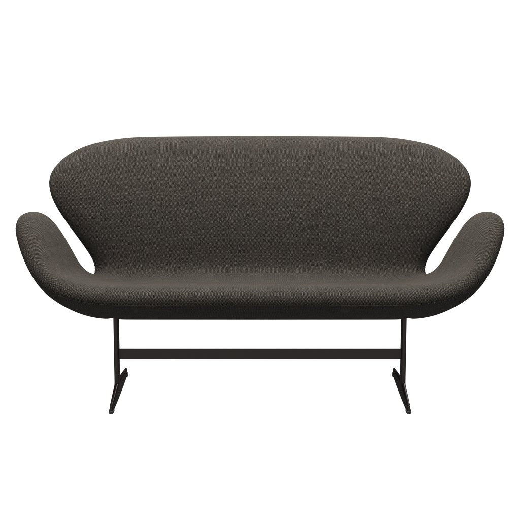 [product_category]-Fritz Hansen Swan Sofa 2 Seater, Brown Bronze/Hallingdal Charcoal Light-Fritz Hansen-3321-HAL153-BBBASE-FRI-1