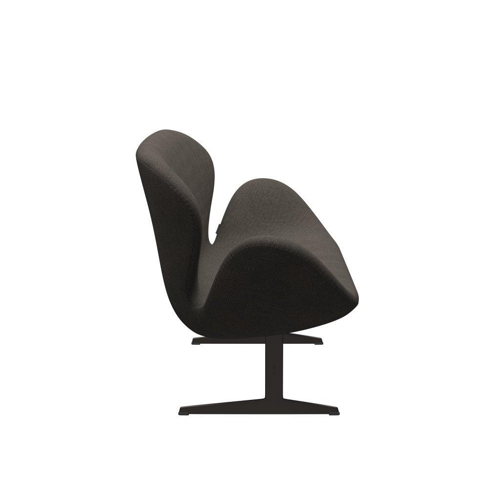 [product_category]-Fritz Hansen Swan Sofa 2 Seater, Brown Bronze/Hallingdal Charcoal Light-Fritz Hansen-3321-HAL153-BBBASE-FRI-3