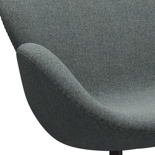 [product_category]-Fritz Hansen Swan Sofa 2 Seater, Brown Bronze/Hallingdal Grey-Fritz Hansen-3321-HAL130-BBBASE-FRI-7