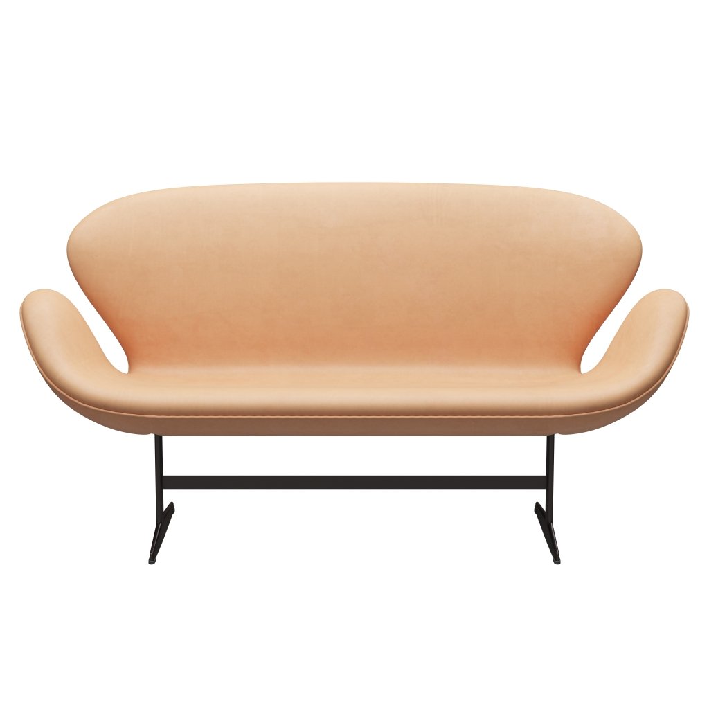 [product_category]-Fritz Hansen Swan Sofa 2 Seater, Brown Bronze/Natural Nature-Fritz Hansen-3321-NATUR-BBBASE-FRI-1