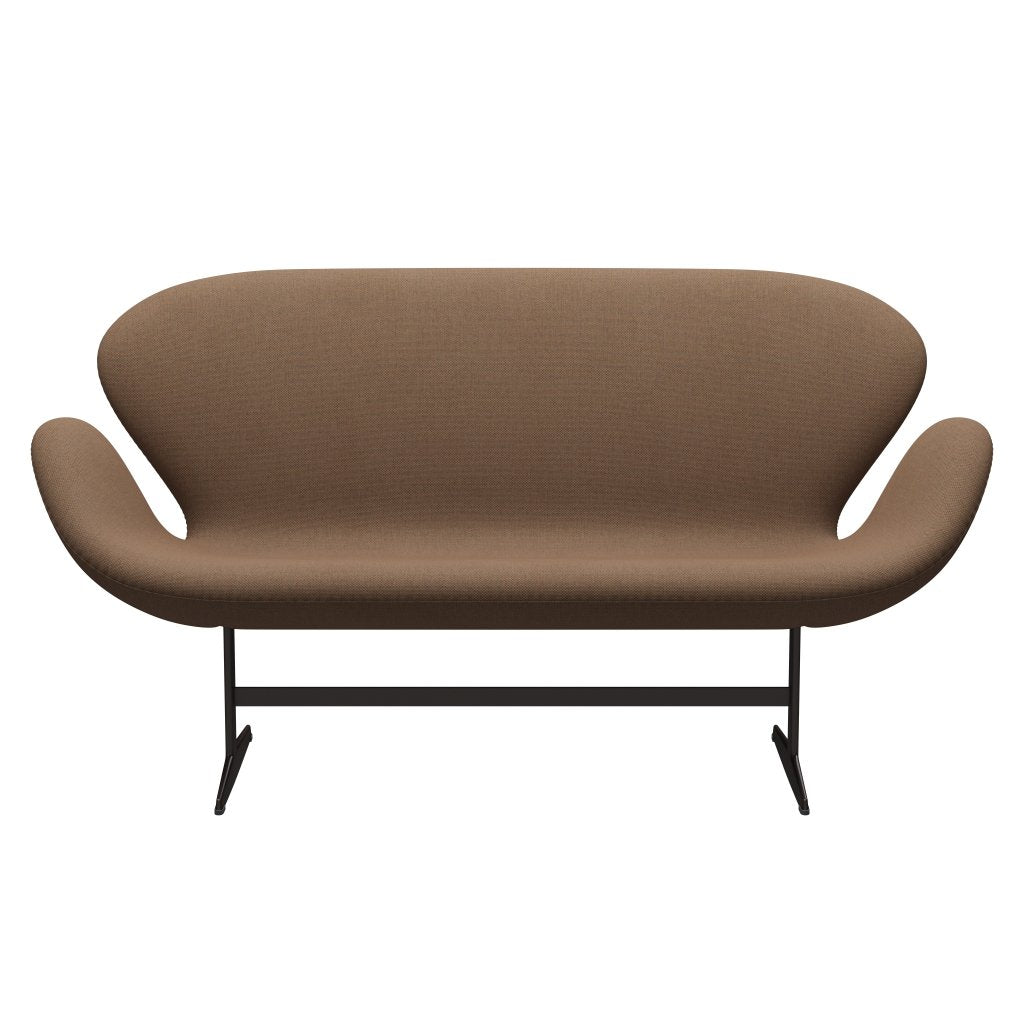 [product_category]-Fritz Hansen Swan Sofa 2 Seater, Brown Bronze/Re Wool Brown/Natural-Fritz Hansen-3321-REW378-BBBASE-FRI-1