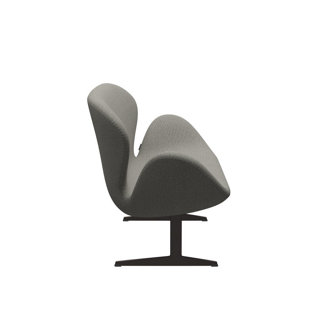 [product_category]-Fritz Hansen Swan Sofa 2 Seater, Brown Bronze/Re Wool Grey White/Plain-Fritz Hansen-3321-REW128-BBBASE-FRI-3