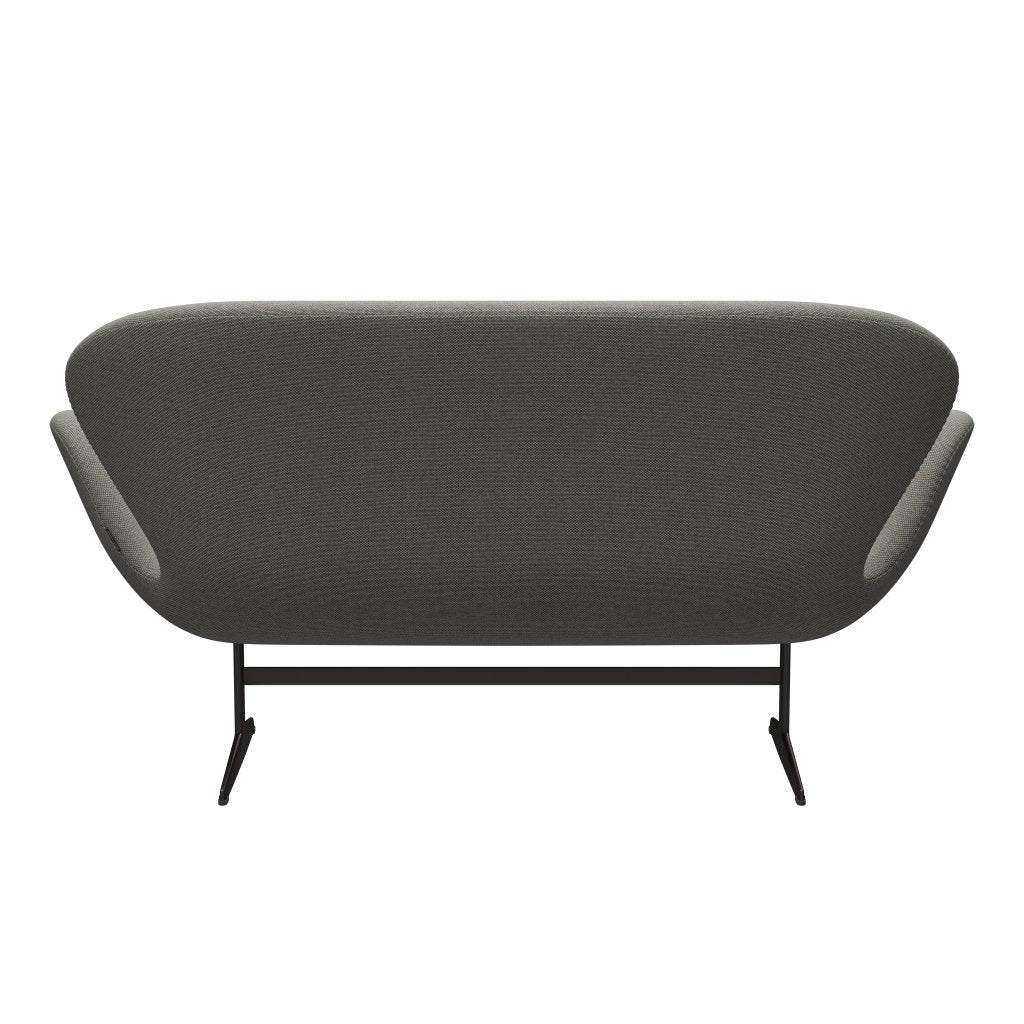 [product_category]-Fritz Hansen Swan Sofa 2 Seater, Brown Bronze/Re Wool Grey White/Plain-Fritz Hansen-3321-REW128-BBBASE-FRI-4