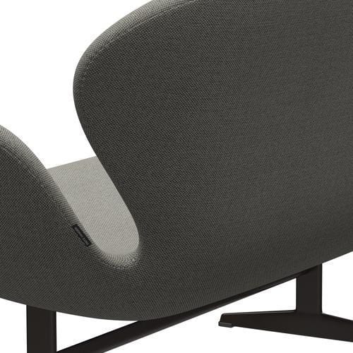 [product_category]-Fritz Hansen Swan Sofa 2 Seater, Brown Bronze/Re Wool Grey White/Plain-Fritz Hansen-3321-REW128-BBBASE-FRI-5