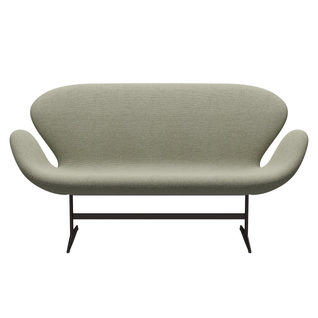 [product_category]-Fritz Hansen Swan Sofa 2 Seater, Brown Bronze/Re Wool Lime Green/Nature-Fritz Hansen-3321-REW408-BBBASE-FRI-1