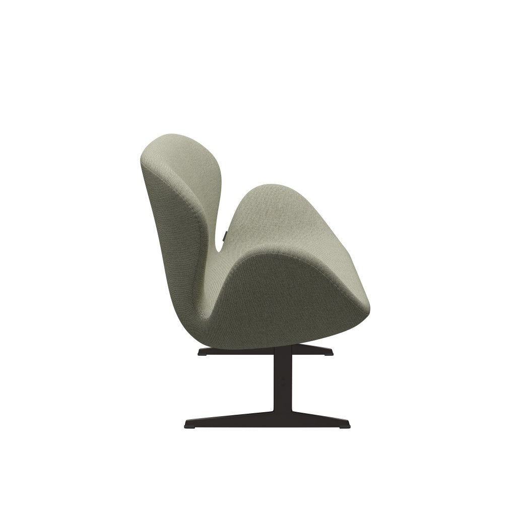 [product_category]-Fritz Hansen Swan Sofa 2 Seater, Brown Bronze/Re Wool Lime Green/Nature-Fritz Hansen-3321-REW408-BBBASE-FRI-3