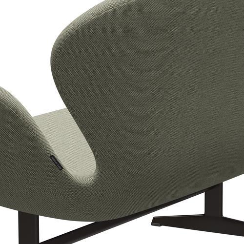 [product_category]-Fritz Hansen Swan Sofa 2 Seater, Brown Bronze/Re Wool Lime Green/Nature-Fritz Hansen-3321-REW408-BBBASE-FRI-5