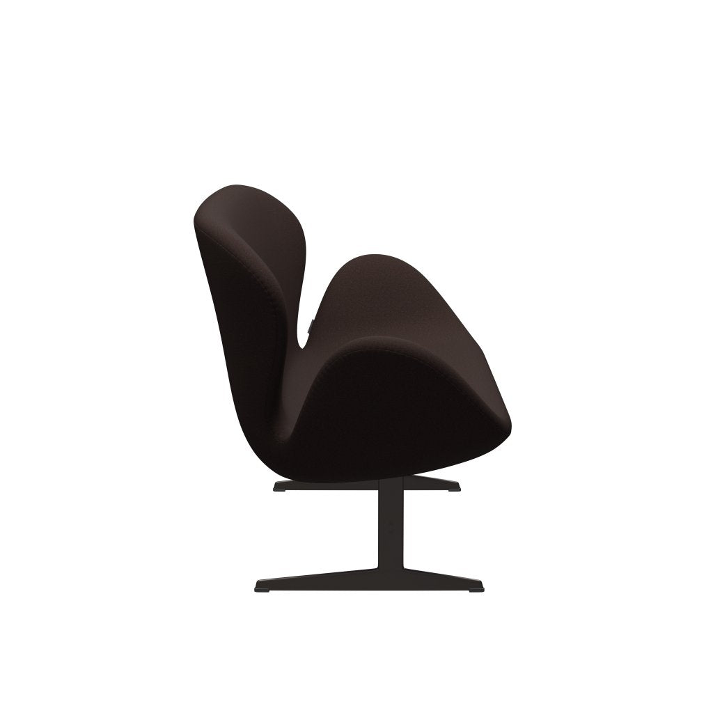 [product_category]-Fritz Hansen Swan Sofa 2 Seater, Brown Bronze/Tonus Dark Brown-Fritz Hansen-3321-TON394-BBBASE-FRI-3