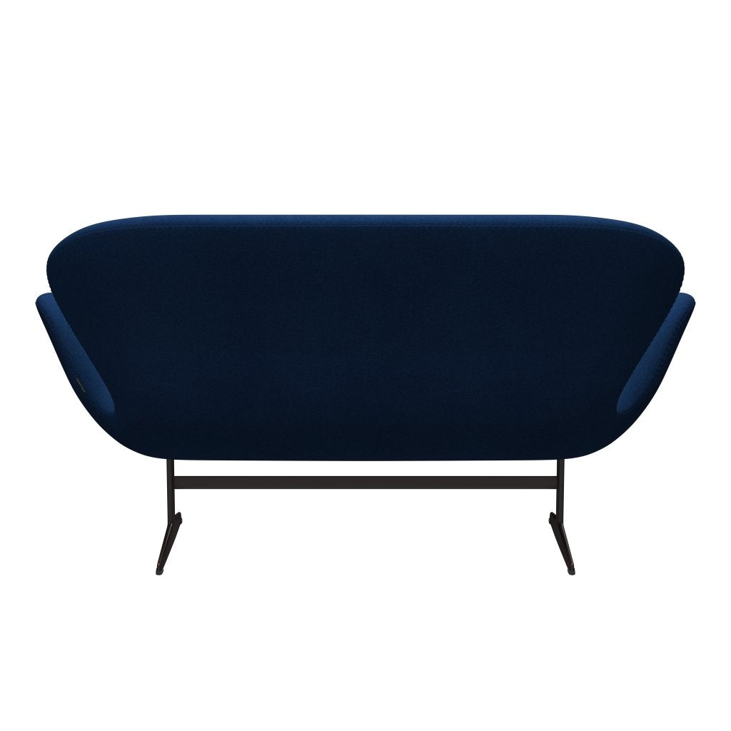[product_category]-Fritz Hansen Swan Sofa 2 Seater, Brown Bronze/Tonus Dark Coral Blue-Fritz Hansen-3321-TON132-BBBASE-FRI-4