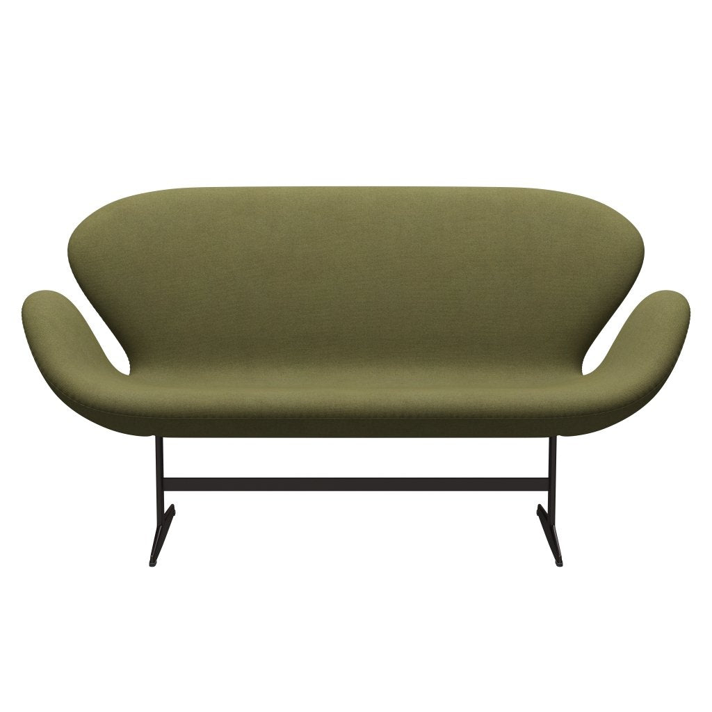 [product_category]-Fritz Hansen Swan Sofa 2 Seater, Brown Bronze/Tonus Dusty Green-Fritz Hansen-3321-TON964-BBBASE-FRI-1