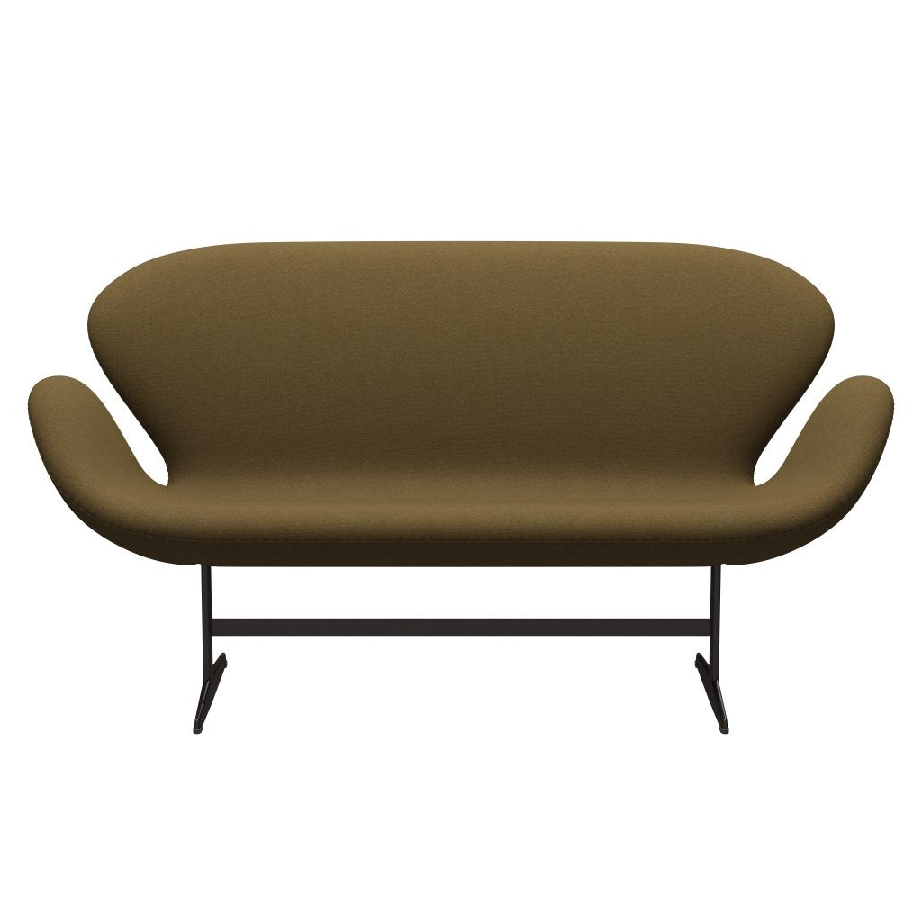 [product_category]-Fritz Hansen Swan Sofa 2 Seater, Brown Bronze/Tonus Khaki Green-Fritz Hansen-3321-TON974-BBBASE-FRI-1