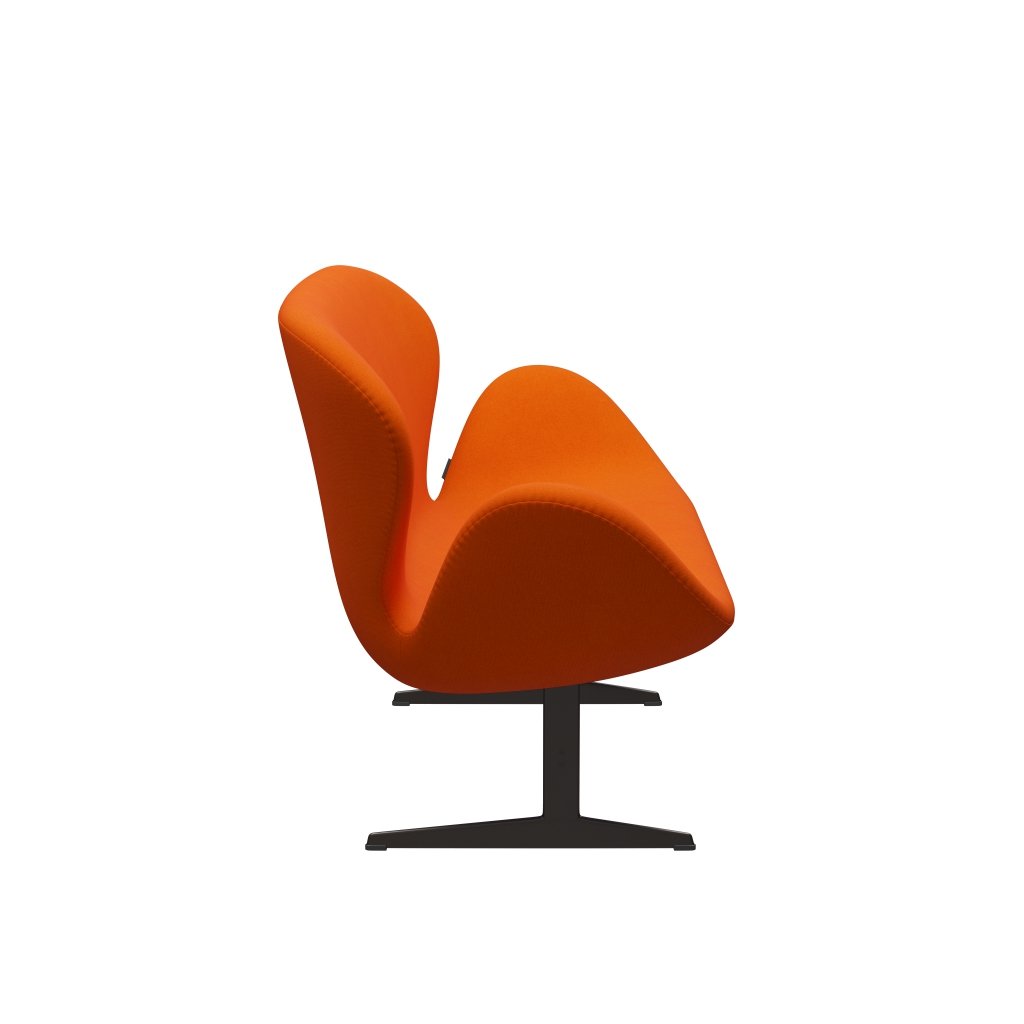 [product_category]-Fritz Hansen Swan Sofa 2 Seater, Brown Bronze/Tonus Light Orange-Fritz Hansen-3321-TON125-BBBASE-FRI-3