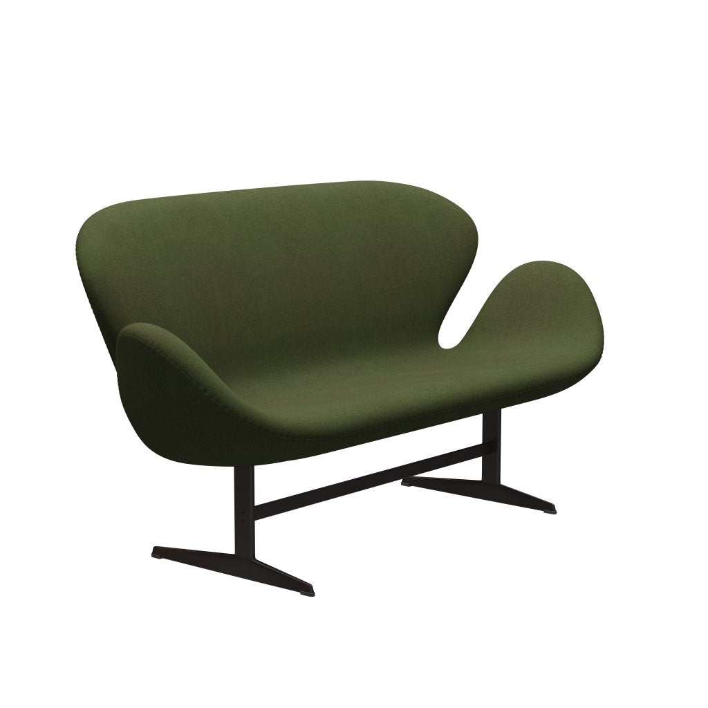 [product_category]-Fritz Hansen Swan Sofa 2 Seater, Brown Bronze/Tonus Military Green-Fritz Hansen-3321-TON131-BBBASE-FRI-2