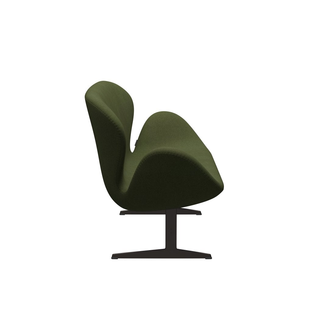 [product_category]-Fritz Hansen Swan Sofa 2 Seater, Brown Bronze/Tonus Military Green-Fritz Hansen-3321-TON131-BBBASE-FRI-3