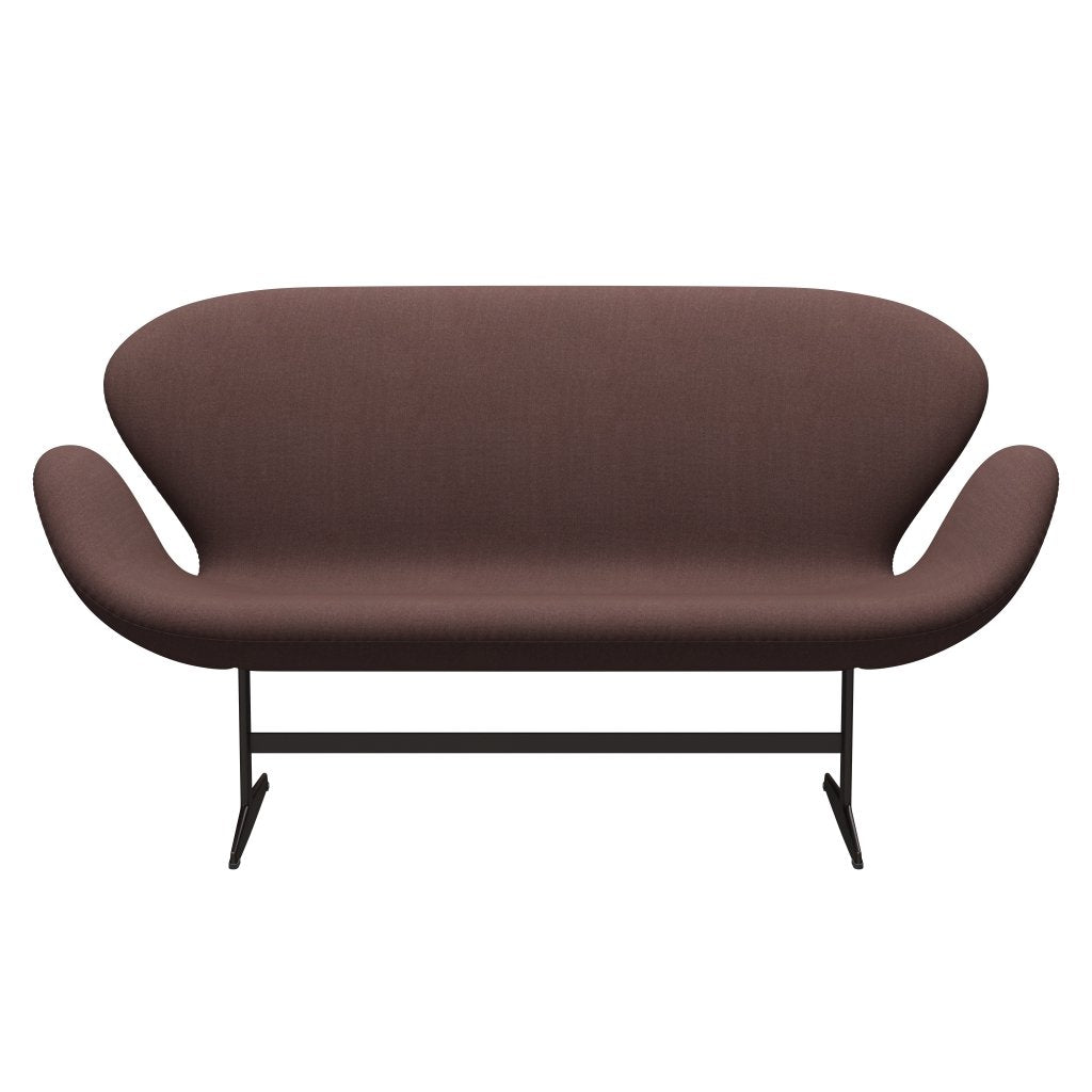 [product_category]-Fritz Hansen Swan Sofa 2 Seater, Brown Bronze/Tonus Violet Grey-Fritz Hansen-3321-TON664-BBBASE-FRI-1