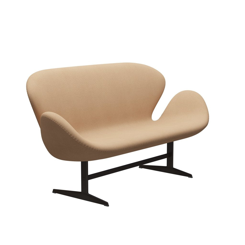 [product_category]-Fritz Hansen Swan Sofa 2 Seater, Brown Bronze/Tonus Warm Beige-Fritz Hansen-3321-TON224-BBBASE-FRI-2