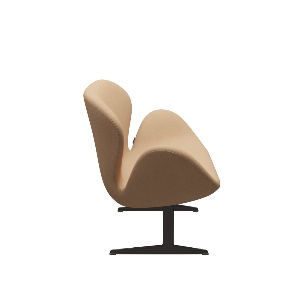 [product_category]-Fritz Hansen Swan Sofa 2 Seater, Brown Bronze/Tonus Warm Beige-Fritz Hansen-3321-TON224-BBBASE-FRI-3