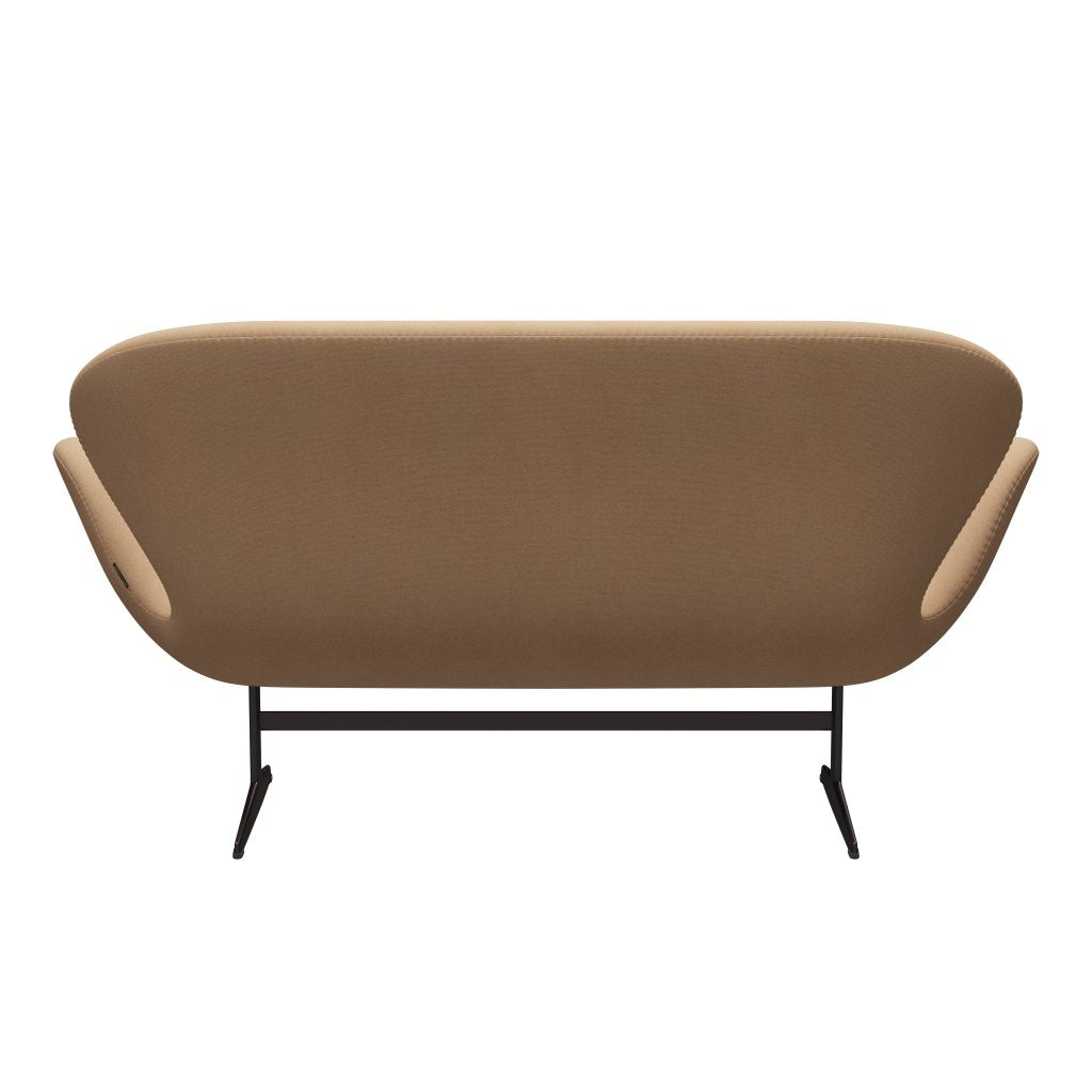 [product_category]-Fritz Hansen Swan Sofa 2 Seater, Brown Bronze/Tonus Warm Beige-Fritz Hansen-3321-TON224-BBBASE-FRI-4