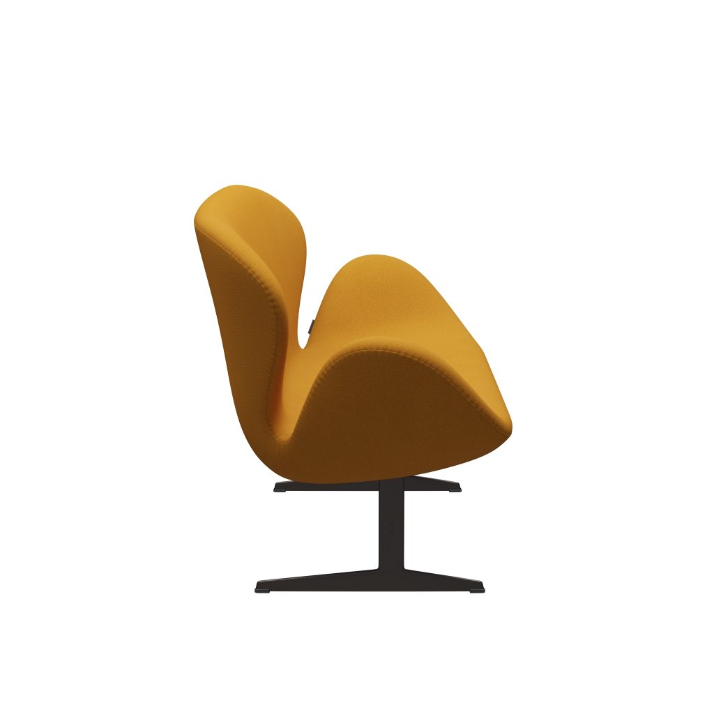 [product_category]-Fritz Hansen Swan Sofa 2 Seater, Brown Bronze/Tonus Warm Yellow-Fritz Hansen-3321-TON454-BBBASE-FRI-3