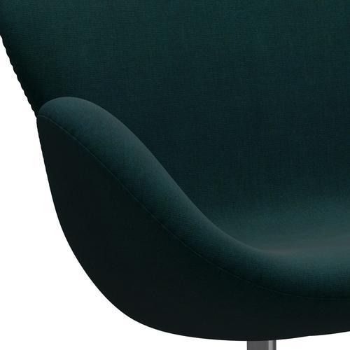 [product_category]-Fritz Hansen Swan Sofa 2 Seater, Satin Brushed Aluminium/Canvas Dark Blue/Green-Fritz Hansen-3321-CA0984-SPAL-FRI-7