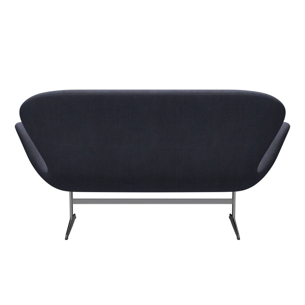 [product_category]-Fritz Hansen Swan Sofa 2 Seater, Satin Brushed Aluminium/Canvas Light Blue (0734)-Fritz Hansen-3321-CA0734-SPAL-FRI-4