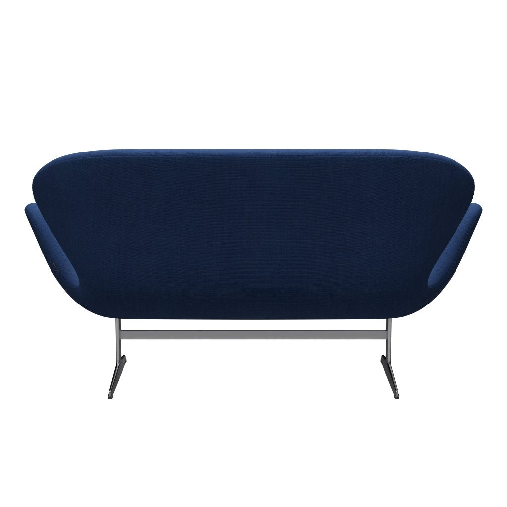 [product_category]-Fritz Hansen Swan Sofa 2 Seater, Satin Brushed Aluminium/Canvas Light Blue (0746)-Fritz Hansen-3321-CA0746-SPAL-FRI-4