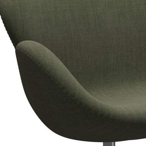 [product_category]-Fritz Hansen Swan Sofa 2 Seater, Satin Brushed Aluminium/Canvas Moss Green-Fritz Hansen-3321-CA0926-SPAL-FRI-7