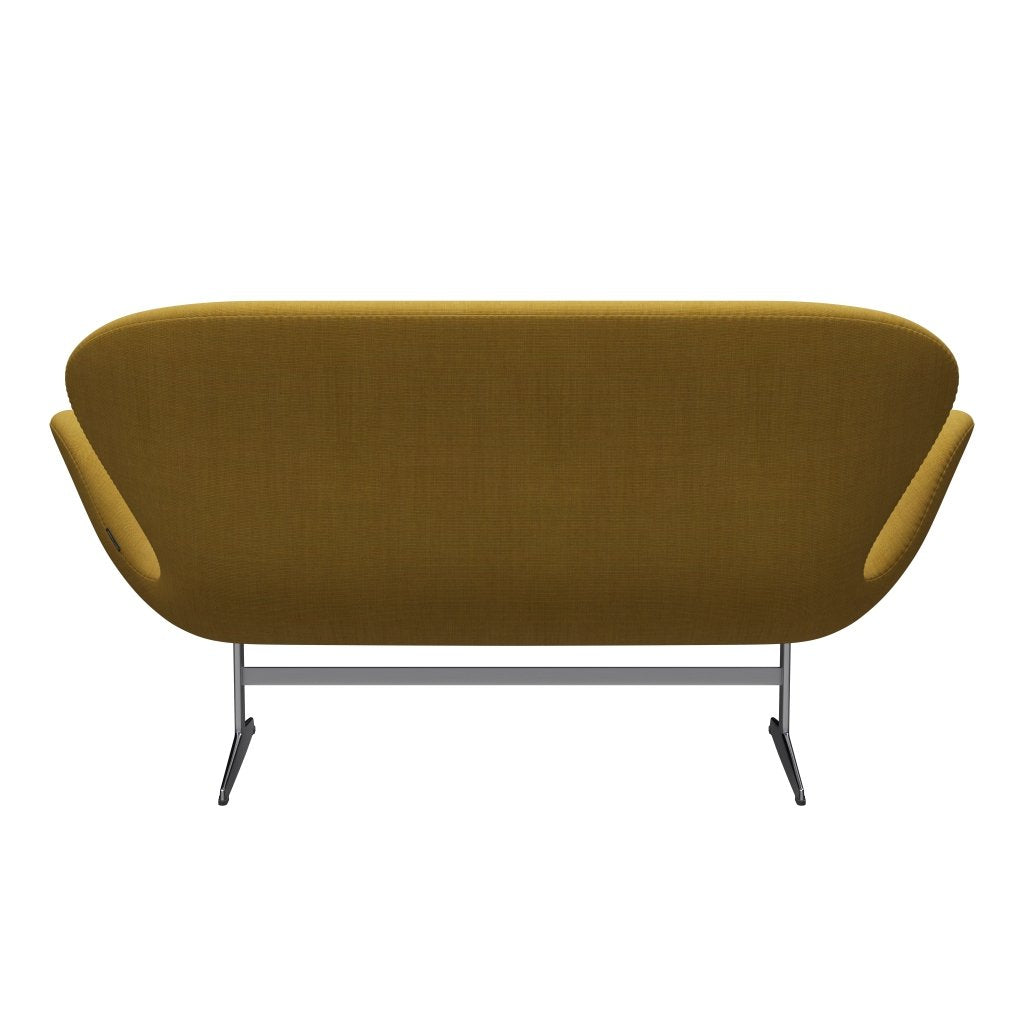 [product_category]-Fritz Hansen Swan Sofa 2 Seater, Satin Brushed Aluminium/Canvas Mustard-Fritz Hansen-3321-CA0446-SPAL-FRI-4