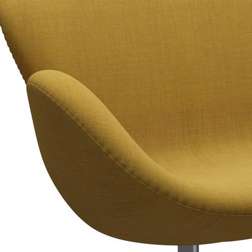 [product_category]-Fritz Hansen Swan Sofa 2 Seater, Satin Brushed Aluminium/Canvas Mustard-Fritz Hansen-3321-CA0446-SPAL-FRI-7