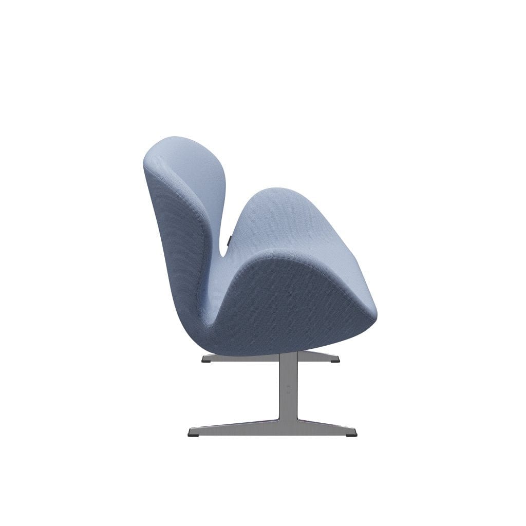 [product_category]-Fritz Hansen Swan Sofa 2 Seater, Satin Brushed Aluminium/Capture Light Blue (4902)-Fritz Hansen-3321-CP4902-SPAL-FRI-3