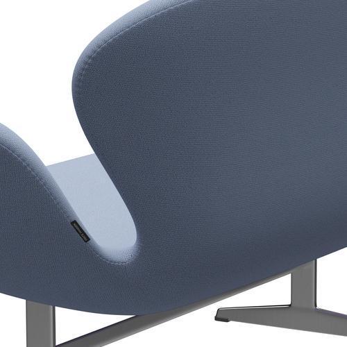 [product_category]-Fritz Hansen Swan Sofa 2 Seater, Satin Brushed Aluminium/Capture Light Blue (4902)-Fritz Hansen-3321-CP4902-SPAL-FRI-5