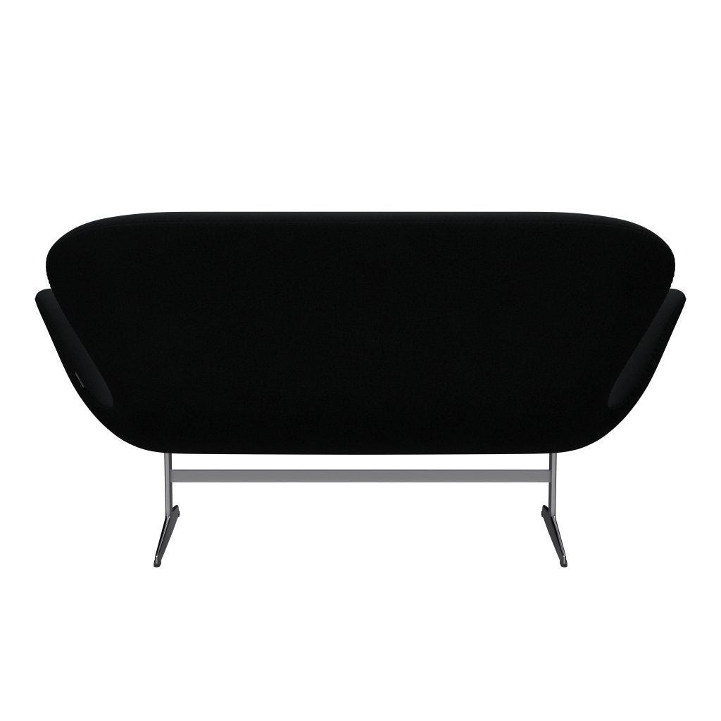 [product_category]-Fritz Hansen Swan Sofa 2 Seater, Satin Brushed Aluminium/Christianshavn Black Uni-Fritz Hansen-3321-CH1175-SPAL-FRI-4