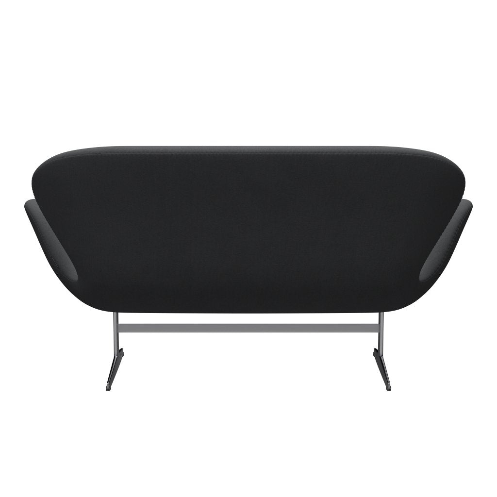 [product_category]-Fritz Hansen Swan Sofa 2 Seater, Satin Brushed Aluminium/Christianshavn Grey Uni-Fritz Hansen-3321-CH1172-SPAL-FRI-4