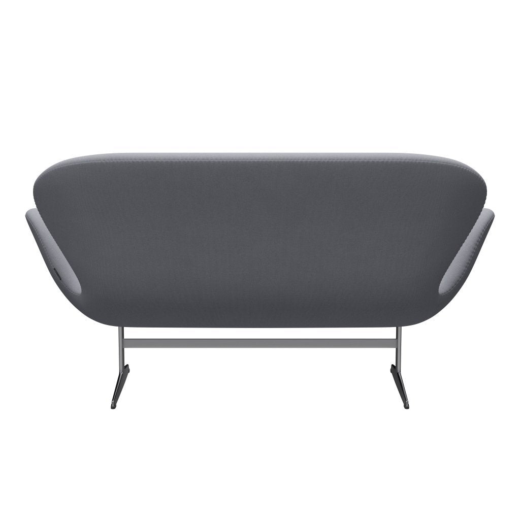 [product_category]-Fritz Hansen Swan Sofa 2 Seater, Satin Brushed Aluminium/Christianshavn Light Grey Plain-Fritz Hansen-3321-CH1170-SPAL-FRI-4