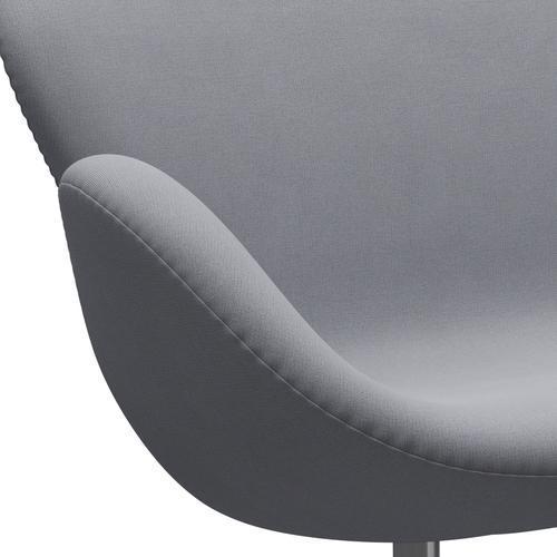 [product_category]-Fritz Hansen Swan Sofa 2 Seater, Satin Brushed Aluminium/Christianshavn Light Grey Plain-Fritz Hansen-3321-CH1170-SPAL-FRI-7