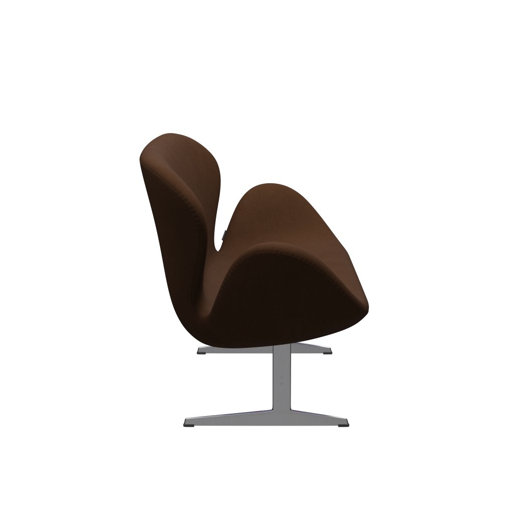 [product_category]-Fritz Hansen Swan Sofa 2 Seater, Satin Brushed Aluminium/Comfort Beige (00010)-Fritz Hansen-3321-C00010-SPAL-FRI-3