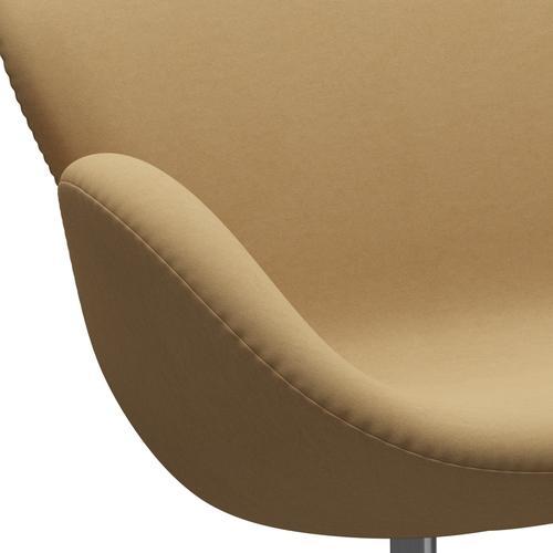 [product_category]-Fritz Hansen Swan Sofa 2 Seater, Satin Brushed Aluminium/Comfort Beige (00280)-Fritz Hansen-3321-C00280-SPAL-FRI-7