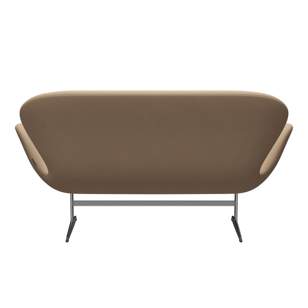 [product_category]-Fritz Hansen Swan Sofa 2 Seater, Satin Brushed Aluminium/Comfort Beige (61003)-Fritz Hansen-3321-C61003-SPAL-FRI-4