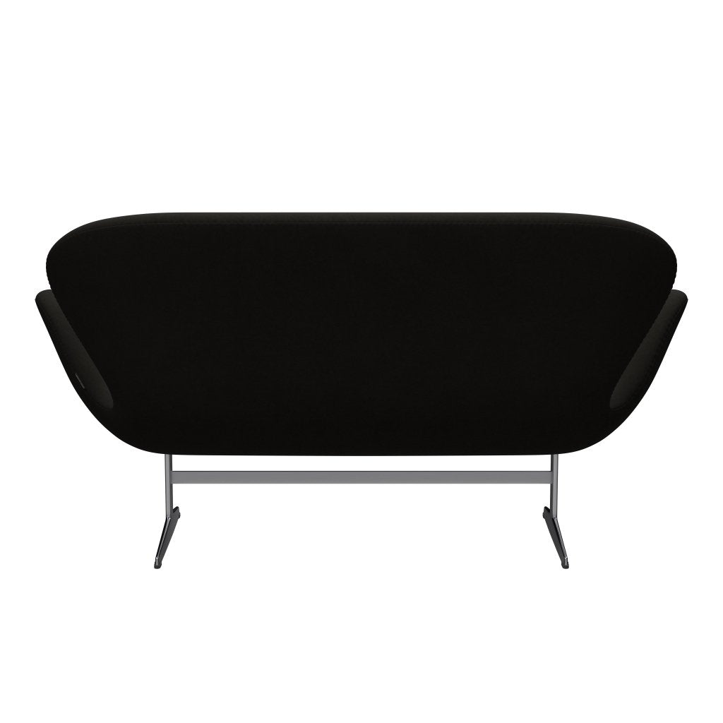 [product_category]-Fritz Hansen Swan Sofa 2 Seater, Satin Brushed Aluminium/Comfort Black (61013)-Fritz Hansen-3321-C61013-SPAL-FRI-4