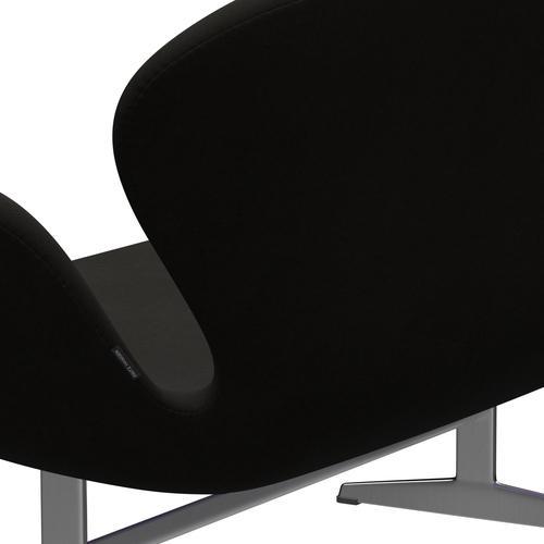 [product_category]-Fritz Hansen Swan Sofa 2 Seater, Satin Brushed Aluminium/Comfort Black (61013)-Fritz Hansen-3321-C61013-SPAL-FRI-5