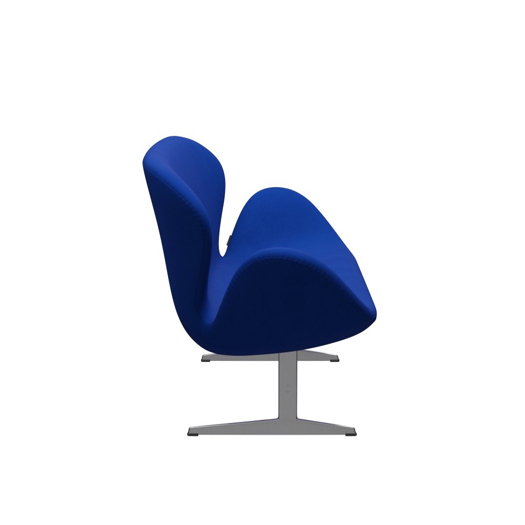 [product_category]-Fritz Hansen Swan Sofa 2 Seater, Satin Brushed Aluminium/Comfort Blue (00035)-Fritz Hansen-3321-C00035-SPAL-FRI-3