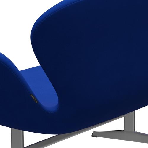 [product_category]-Fritz Hansen Swan Sofa 2 Seater, Satin Brushed Aluminium/Comfort Blue (00035)-Fritz Hansen-3321-C00035-SPAL-FRI-5