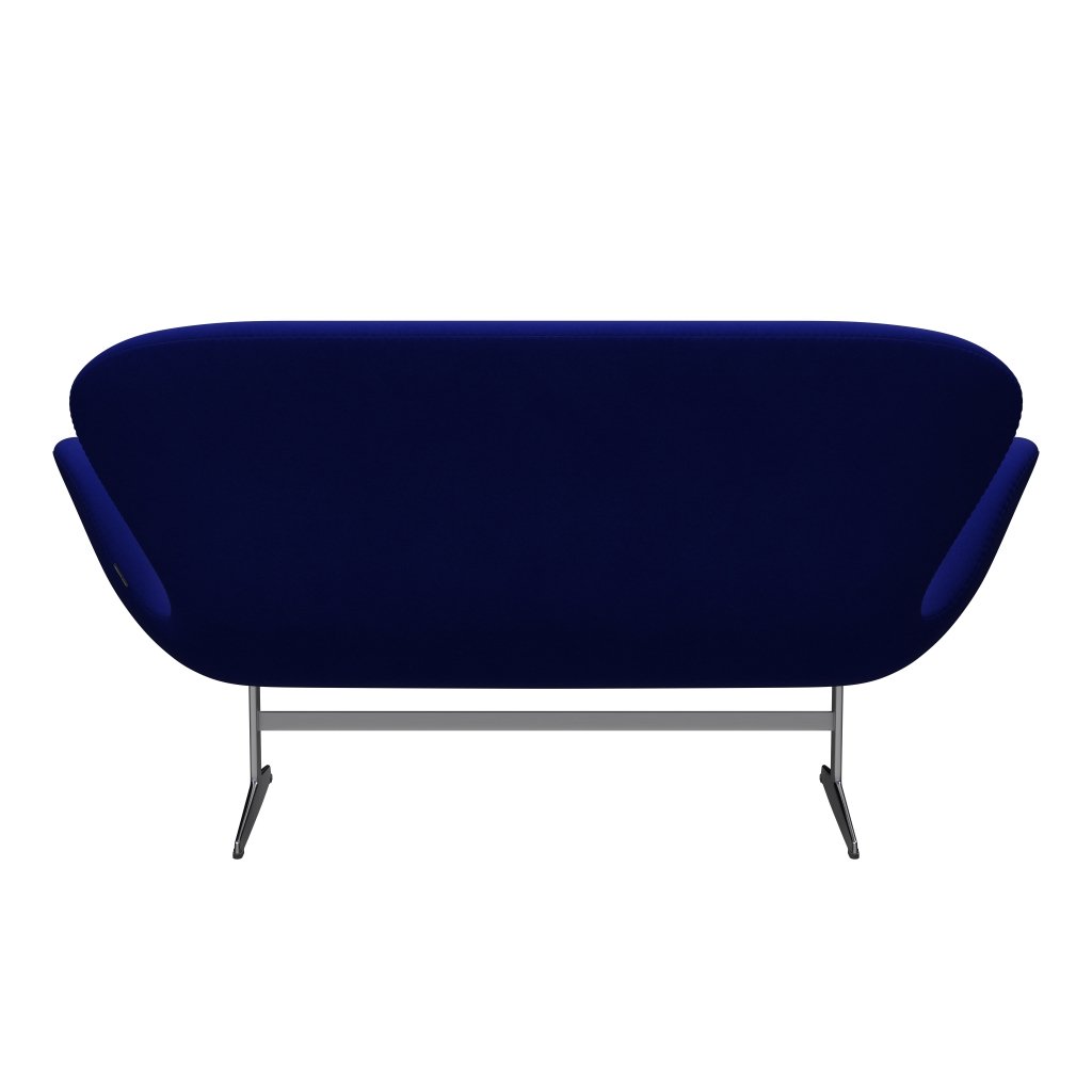 [product_category]-Fritz Hansen Swan Sofa 2 Seater, Satin Brushed Aluminium/Comfort Blue (66008)-Fritz Hansen-3321-C66008-SPAL-FRI-4