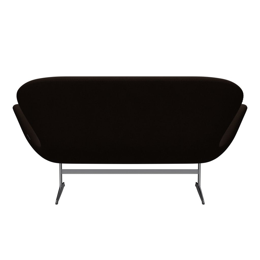 [product_category]-Fritz Hansen Swan Sofa 2 Seater, Satin Brushed Aluminium/Comfort Brown (01566)-Fritz Hansen-3321-C01566-SPAL-FRI-4
