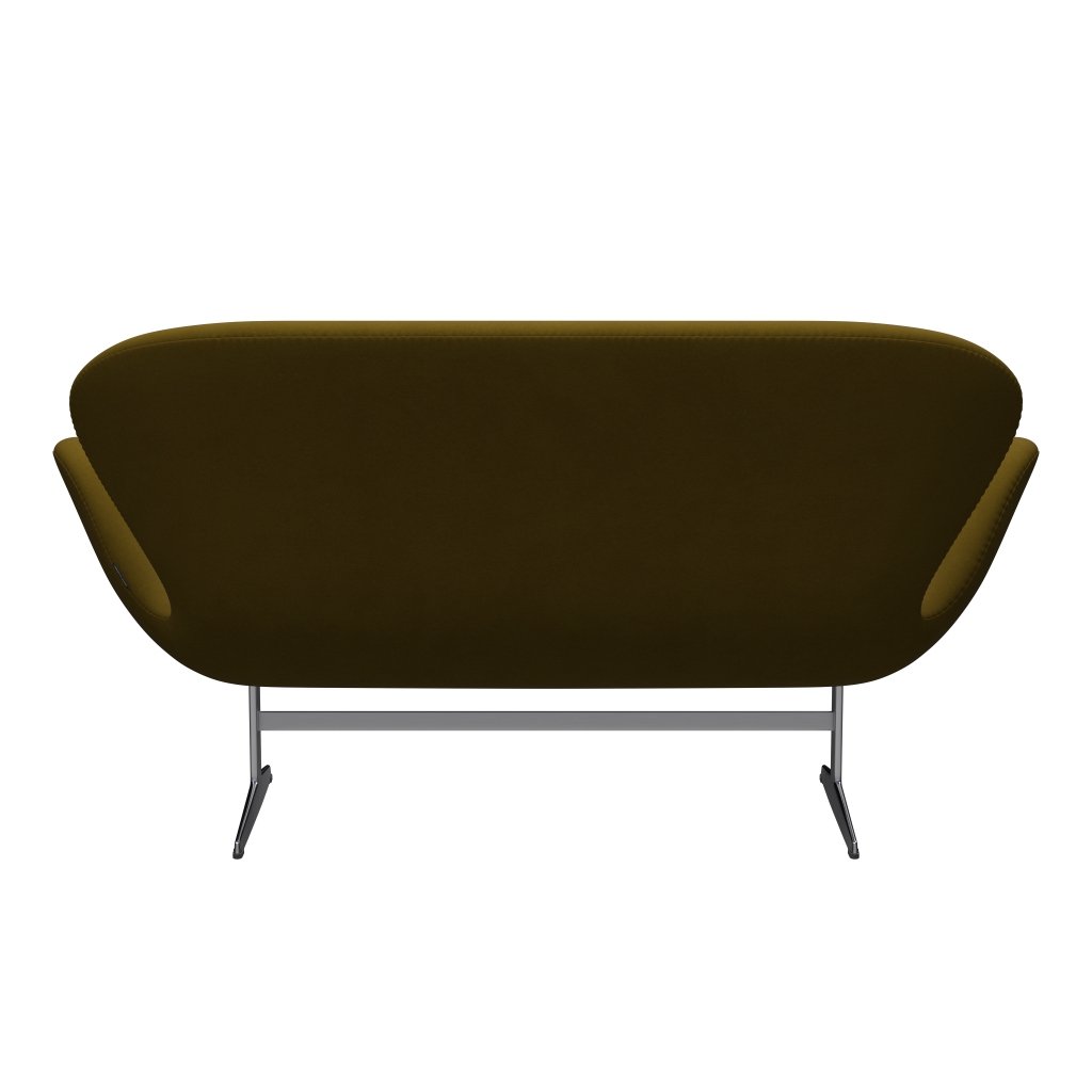 [product_category]-Fritz Hansen Swan Sofa 2 Seater, Satin Brushed Aluminium/Comfort Brown (68007)-Fritz Hansen-3321-C68007-SPAL-FRI-4